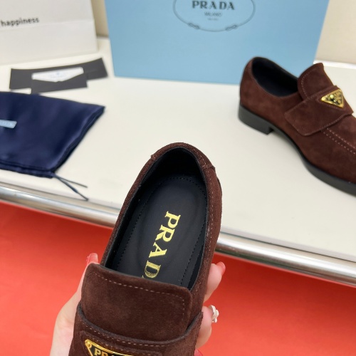 Replica Prada Leather Shoes For Women #1258156 $102.00 USD for Wholesale