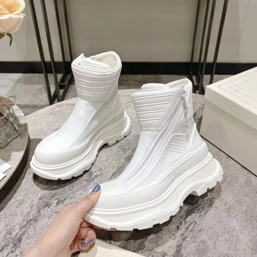 Wholesale Alexander McQueen Boots For Women #1258159 $130.00 USD, Wholesale Quality Replica Alexander McQueen Boots