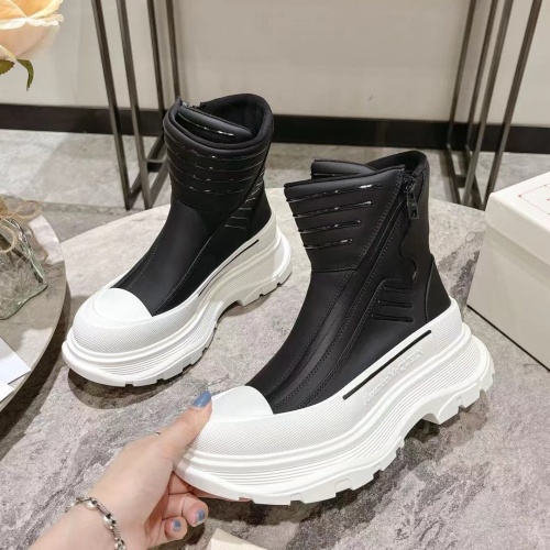 Wholesale Alexander McQueen Boots For Women #1258163 $130.00 USD, Wholesale Quality Replica Alexander McQueen Boots