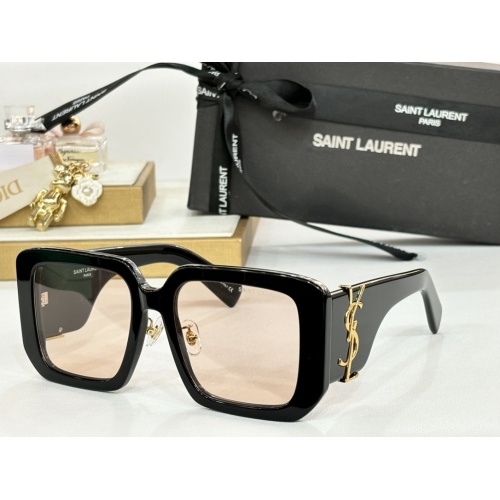 Wholesale Yves Saint Laurent YSL AAA Quality Sunglasses #1258348 $64.00 USD, Wholesale Quality Replica Yves Saint Laurent YSL AAA Quality Sunglasses