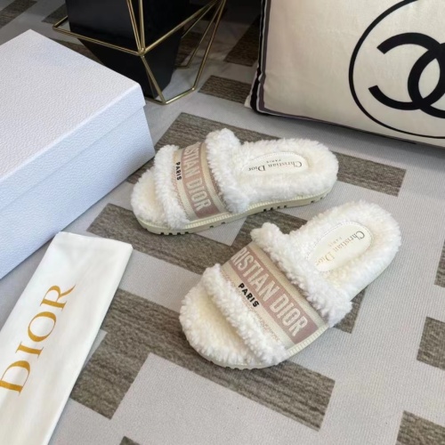 Replica Christian Dior Slippers For Women #1258361 $85.00 USD for Wholesale