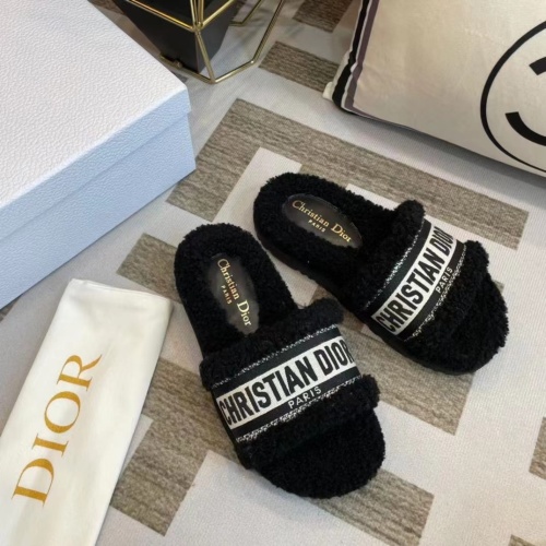 Replica Christian Dior Slippers For Women #1258366 $85.00 USD for Wholesale