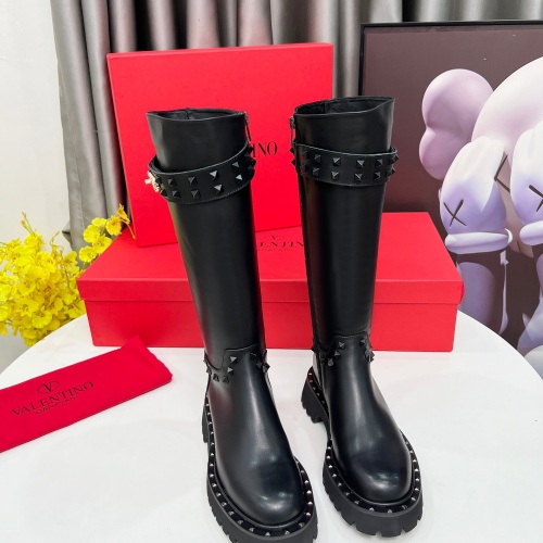 Replica Valentino Boots For Women #1258390 $155.00 USD for Wholesale