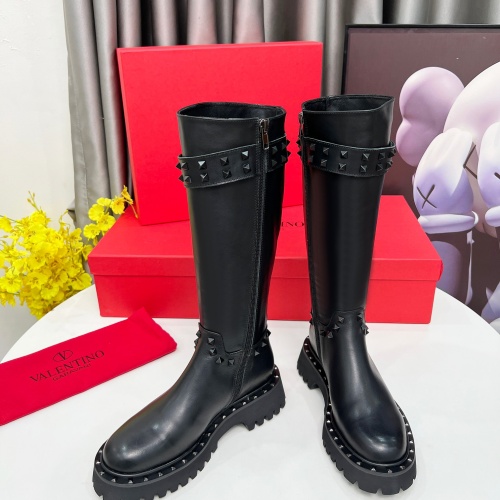 Replica Valentino Boots For Women #1258390 $155.00 USD for Wholesale