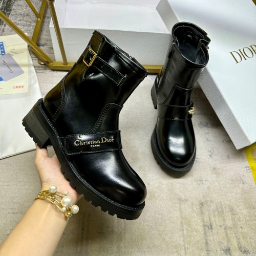 Replica Christian Dior Boots For Women #1258398 $112.00 USD for Wholesale