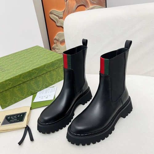 Wholesale Gucci Boots For Women #1258400 $108.00 USD, Wholesale Quality Replica Gucci Boots