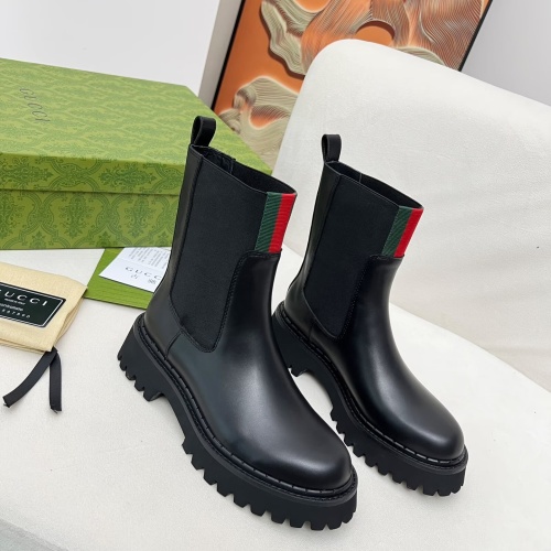 Replica Gucci Boots For Women #1258400 $108.00 USD for Wholesale