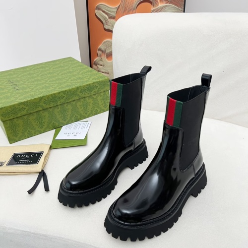 Wholesale Gucci Boots For Women #1258401 $108.00 USD, Wholesale Quality Replica Gucci Boots