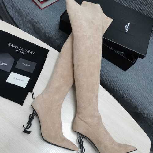 Wholesale Yves Saint Laurent YSL Boots For Women #1258404 $145.00 USD, Wholesale Quality Replica Yves Saint Laurent YSL Boots