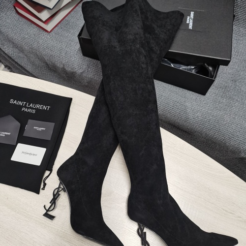 Wholesale Yves Saint Laurent YSL Boots For Women #1258407 $145.00 USD, Wholesale Quality Replica Yves Saint Laurent YSL Boots