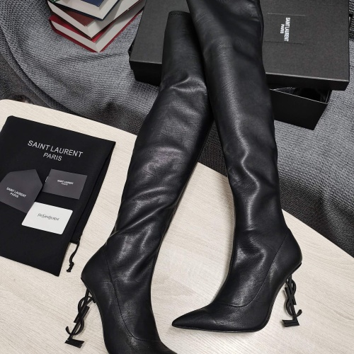 Wholesale Yves Saint Laurent YSL Boots For Women #1258408 $145.00 USD, Wholesale Quality Replica Yves Saint Laurent YSL Boots