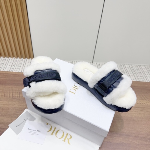 Replica Christian Dior Slippers For Women #1258485 $96.00 USD for Wholesale