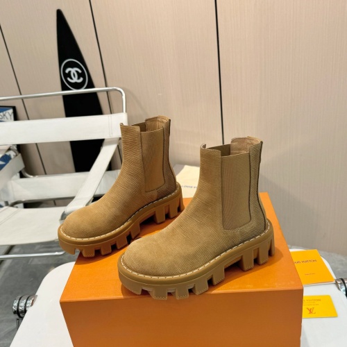 Wholesale Louis Vuitton Boots For Women #1258497 $150.00 USD, Wholesale Quality Replica Louis Vuitton Boots