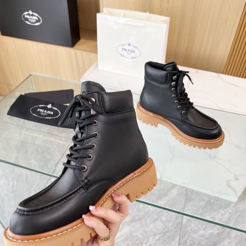 Replica Prada Boots For Women #1258585 $115.00 USD for Wholesale