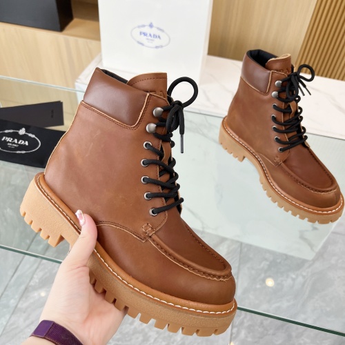 Replica Prada Boots For Women #1258586 $115.00 USD for Wholesale