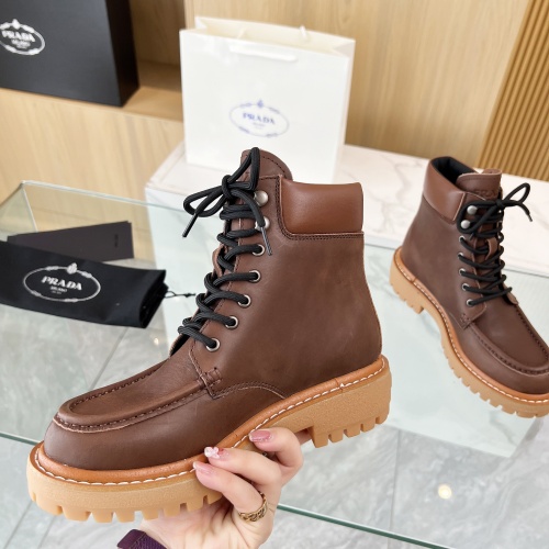 Replica Prada Boots For Women #1258587 $115.00 USD for Wholesale