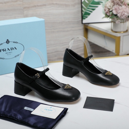 Replica Prada High-heeled Shoes For Women #1258591 $108.00 USD for Wholesale