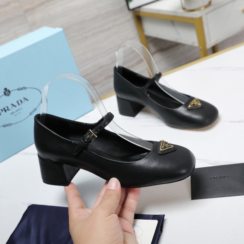 Replica Prada High-heeled Shoes For Women #1258591 $108.00 USD for Wholesale