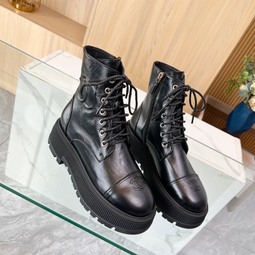 Wholesale Chanel Boots For Women #1258600 $105.00 USD, Wholesale Quality Replica Chanel Boots