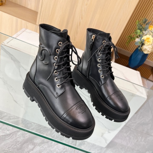 Wholesale Chanel Boots For Women #1258607 $105.00 USD, Wholesale Quality Replica Chanel Boots