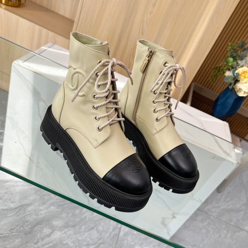 Wholesale Chanel Boots For Women #1258614 $105.00 USD, Wholesale Quality Replica Chanel Boots