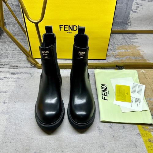 Replica Fendi Fashion Boots For Women #1258641 $108.00 USD for Wholesale