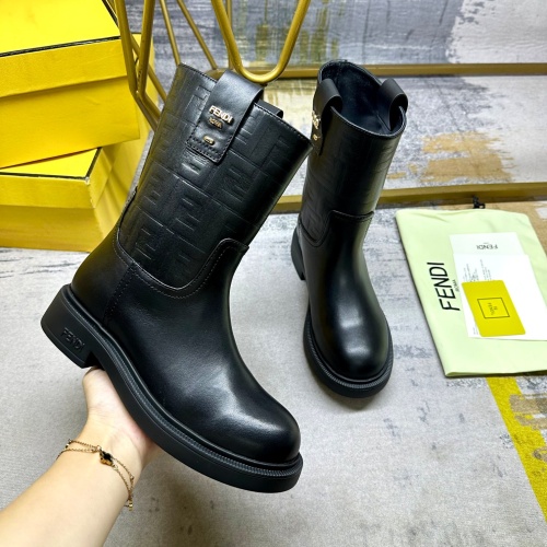 Wholesale Fendi Fashion Boots For Women #1258642 $122.00 USD, Wholesale Quality Replica Fendi Fashion Boots