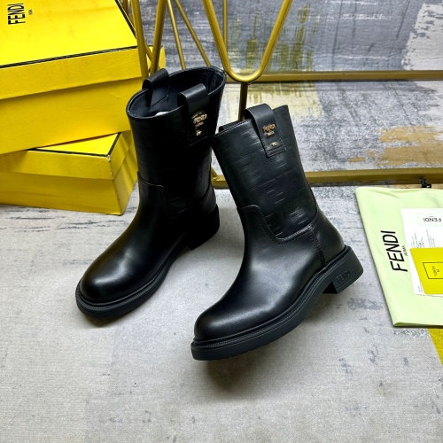 Replica Fendi Fashion Boots For Women #1258642 $122.00 USD for Wholesale