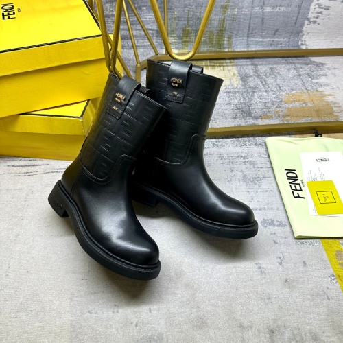 Replica Fendi Fashion Boots For Women #1258642 $122.00 USD for Wholesale