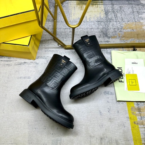 Replica Fendi Fashion Boots For Women #1258642 $122.00 USD for Wholesale