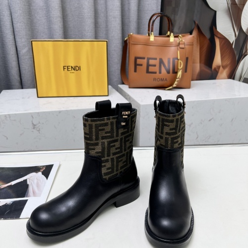 Replica Fendi Fashion Boots For Women #1258644 $102.00 USD for Wholesale