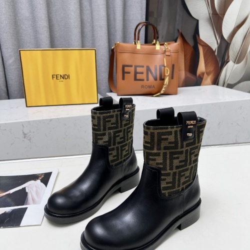 Replica Fendi Fashion Boots For Women #1258644 $102.00 USD for Wholesale