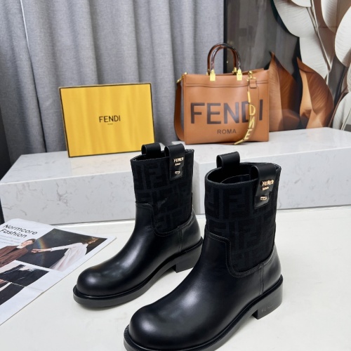 Replica Fendi Fashion Boots For Women #1258645 $102.00 USD for Wholesale