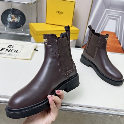 Replica Fendi Fashion Boots For Women #1258649 $115.00 USD for Wholesale