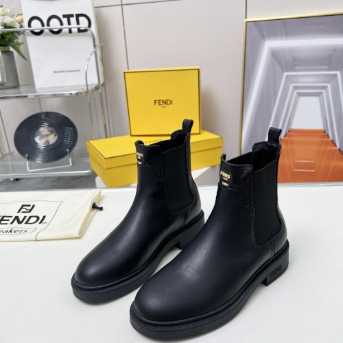 Replica Fendi Fashion Boots For Women #1258650 $115.00 USD for Wholesale