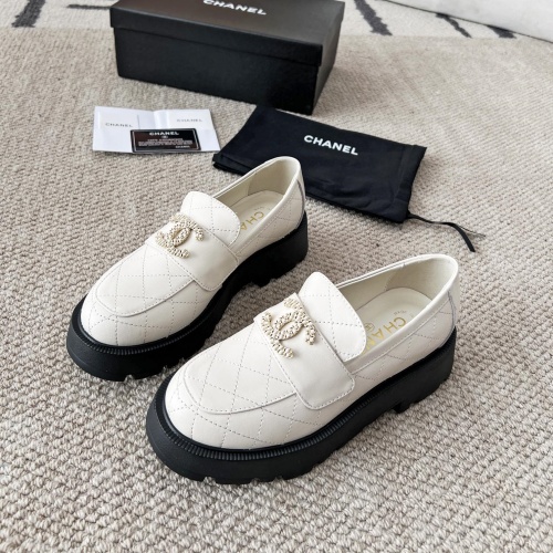 Wholesale Chanel Leather Shoes For Women #1258660 $100.00 USD, Wholesale Quality Replica Chanel Leather Shoes