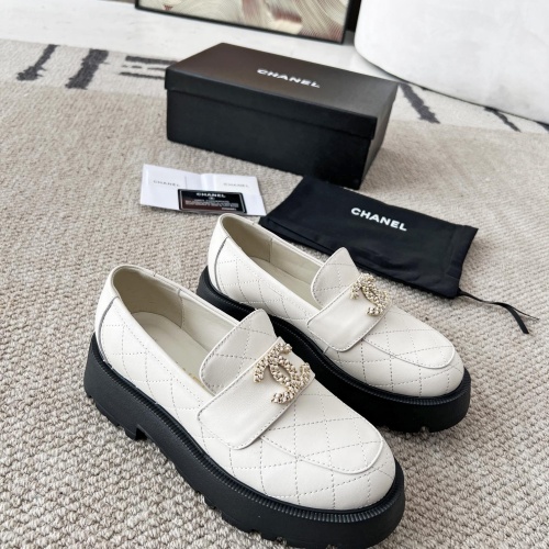 Replica Chanel Leather Shoes For Women #1258660 $100.00 USD for Wholesale