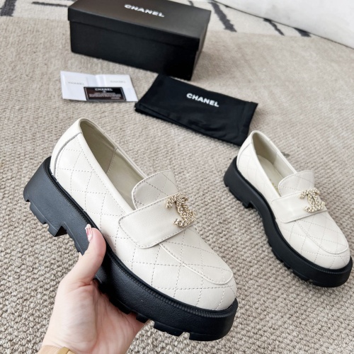 Replica Chanel Leather Shoes For Women #1258660 $100.00 USD for Wholesale