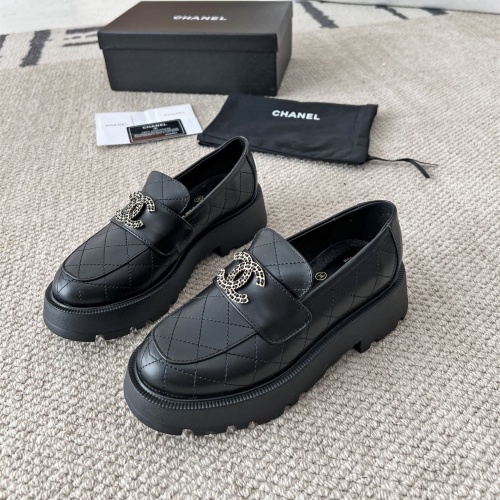 Wholesale Chanel Leather Shoes For Women #1258661 $100.00 USD, Wholesale Quality Replica Chanel Leather Shoes