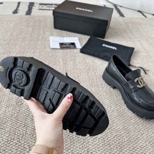 Replica Chanel Leather Shoes For Women #1258661 $100.00 USD for Wholesale