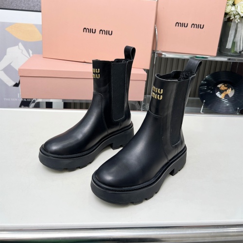 Wholesale MIU MIU Boots For Women #1258662 $108.00 USD, Wholesale Quality Replica MIU MIU Boots