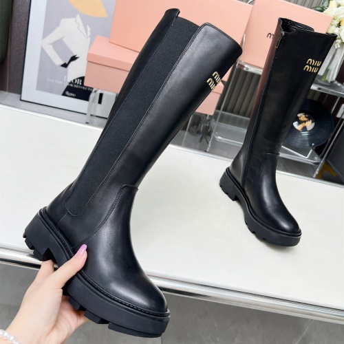 Wholesale MIU MIU Boots For Women #1258663 $140.00 USD, Wholesale Quality Replica MIU MIU Boots