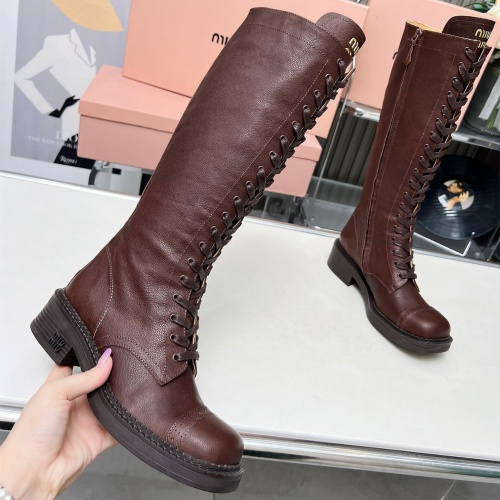 Wholesale MIU MIU Boots For Women #1258664 $158.00 USD, Wholesale Quality Replica MIU MIU Boots