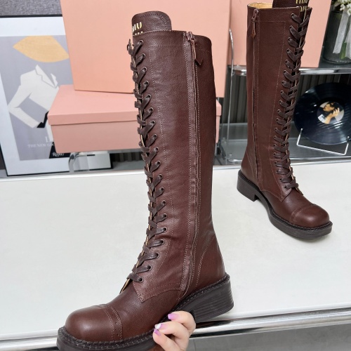 Replica MIU MIU Boots For Women #1258664 $158.00 USD for Wholesale