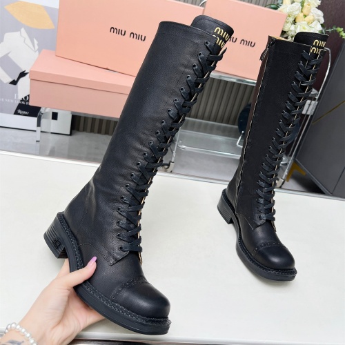 Wholesale MIU MIU Boots For Women #1258665 $158.00 USD, Wholesale Quality Replica MIU MIU Boots