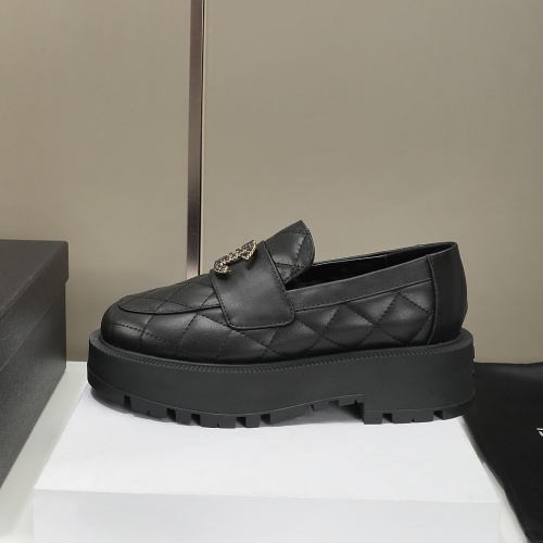 Replica Chanel Leather Shoes For Women #1258670 $105.00 USD for Wholesale