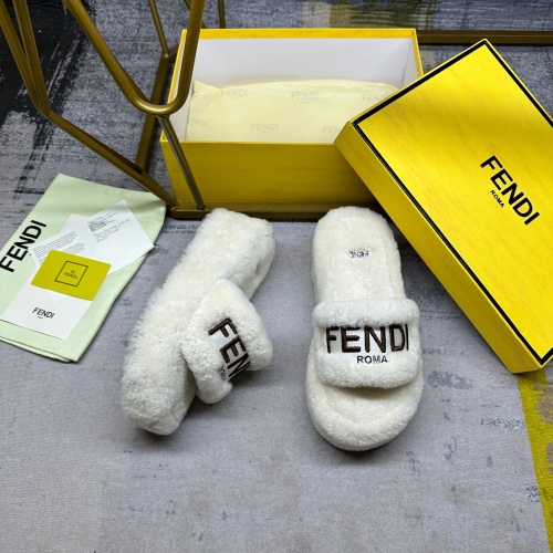 Wholesale Fendi Slippers For Women #1258672 $102.00 USD, Wholesale Quality Replica Fendi Slippers