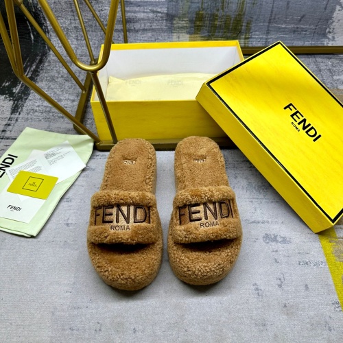 Replica Fendi Slippers For Women #1258673 $102.00 USD for Wholesale