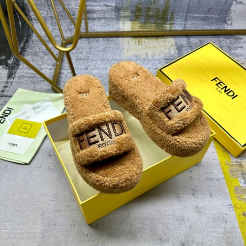 Replica Fendi Slippers For Women #1258673 $102.00 USD for Wholesale