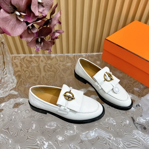 Wholesale Hermes Leather Shoes For Women #1258678 $125.00 USD, Wholesale Quality Replica Hermes Leather Shoes